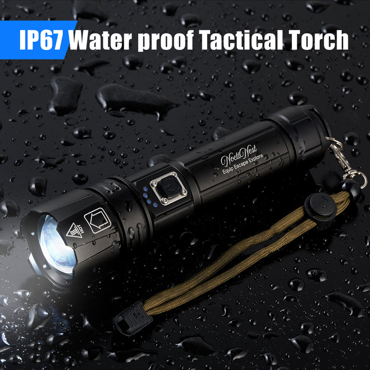 NoctiNest Handheld Torch - 2 in 1 Rechargeable and AAA Batteries Torch